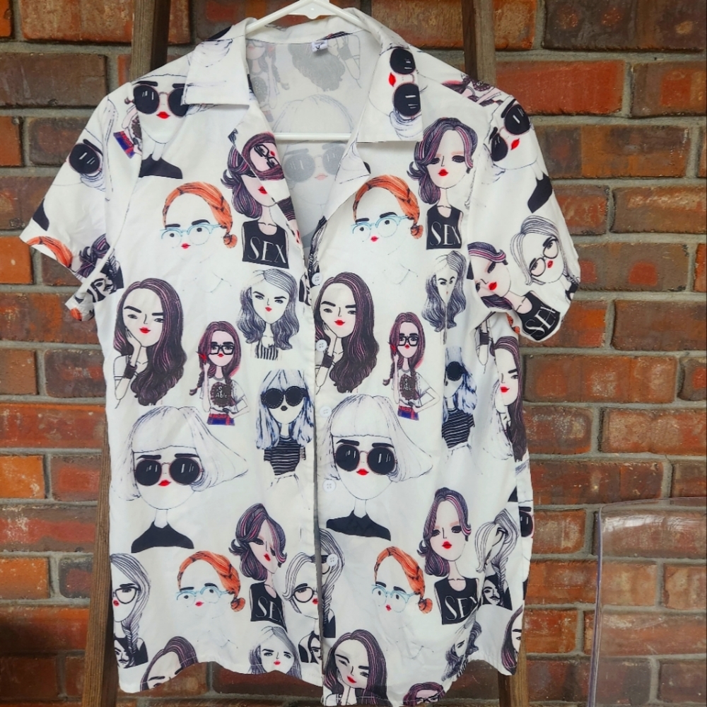 Korean Figure Face girls blouse